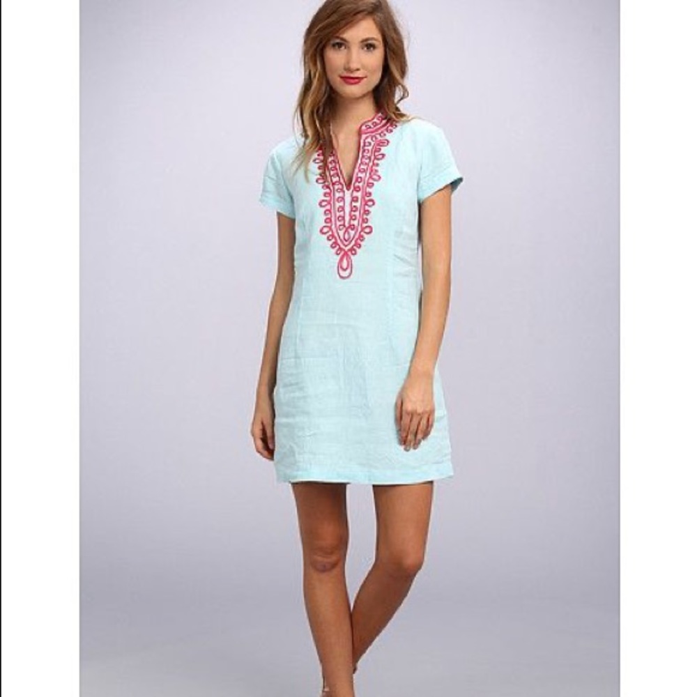 LILLY PULITZER Boca Grande Linen Tunic Dress